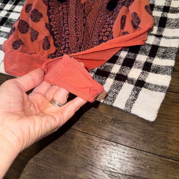 Intimately Free People Boho Wrap Deep Cut Tassel Thong Sleeveless Bodysuit Small - Picture 5 of 9